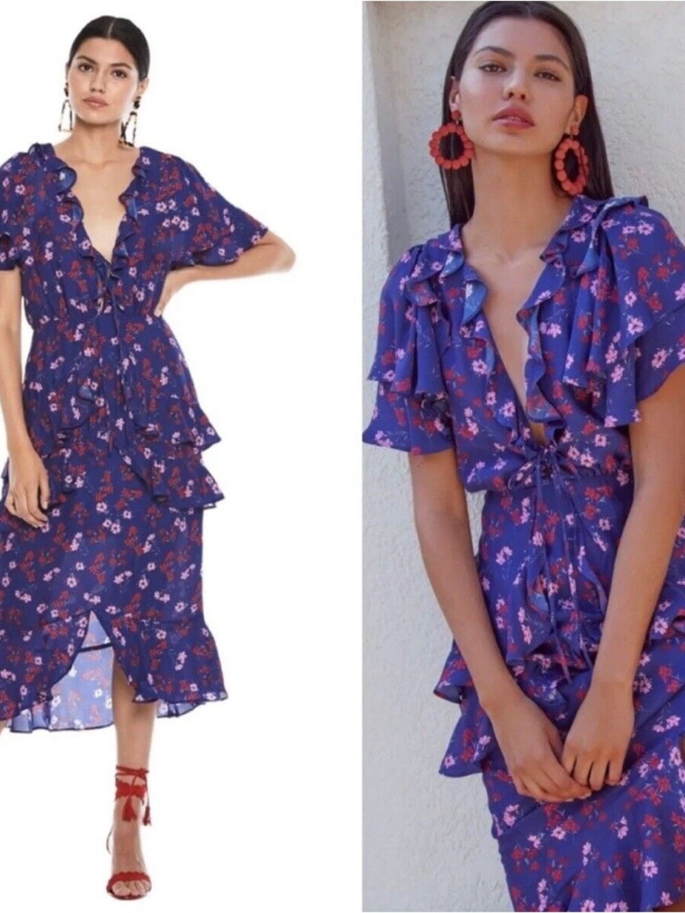 La Maison Talulah "The Yearning" Ruffle Midi Dress